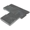 Msi Premium Black Mini Splitface Ledger Corner 4.5 in.  X 9 in.  Natural Slate Wall Tile, 8PK ZOR-PNL-0135